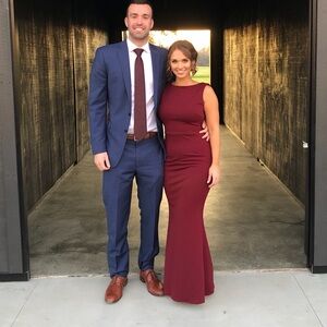 Katie May Los Angeles Burgundy Formal Gown Size 8 (Altered to Fit 4)